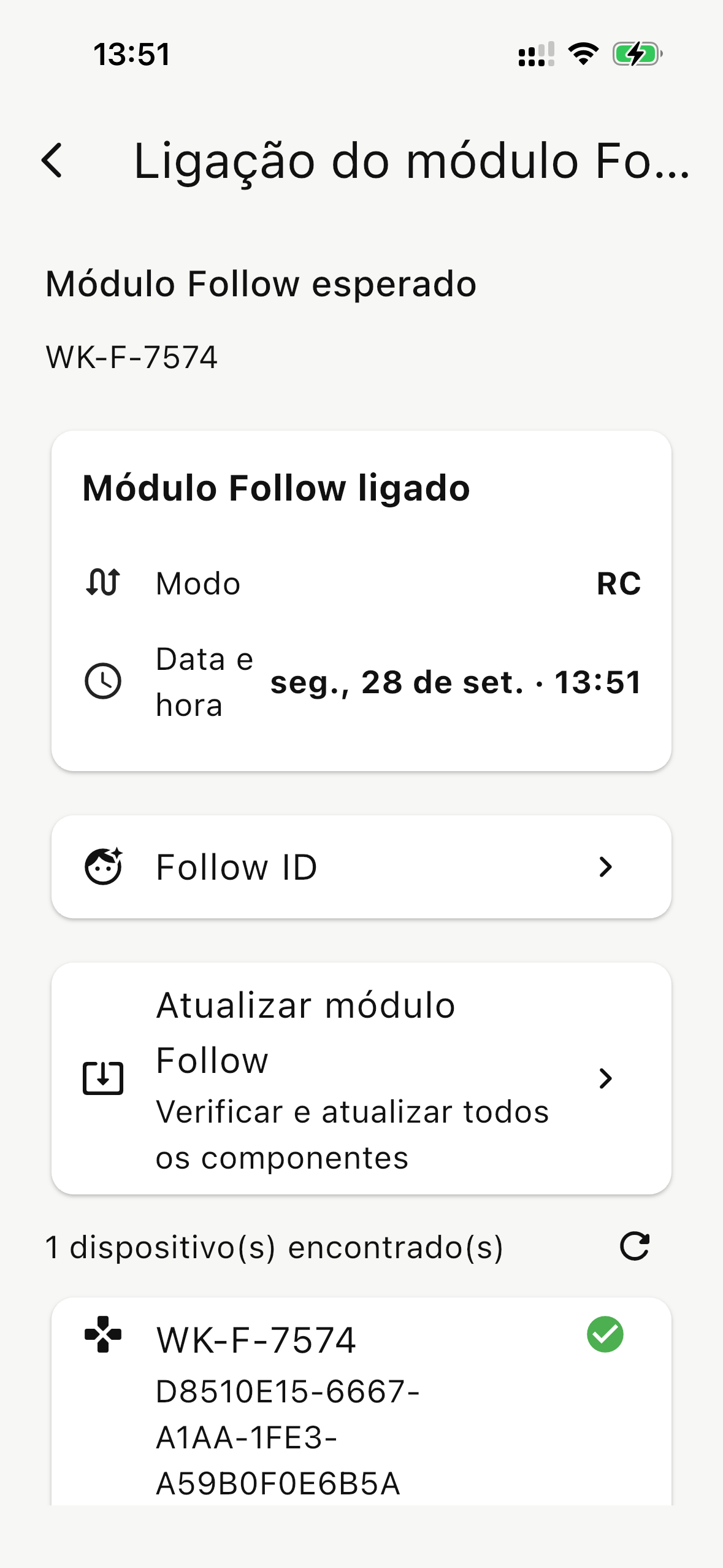 Aceda ao seu módulo Follow.